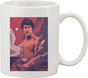Taza De Bruce Lee Red Ceramic